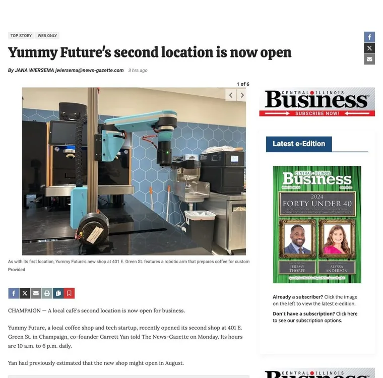 The News-Gazette article page