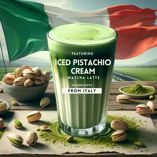 Iced Pistachio Cream Matcha Latte